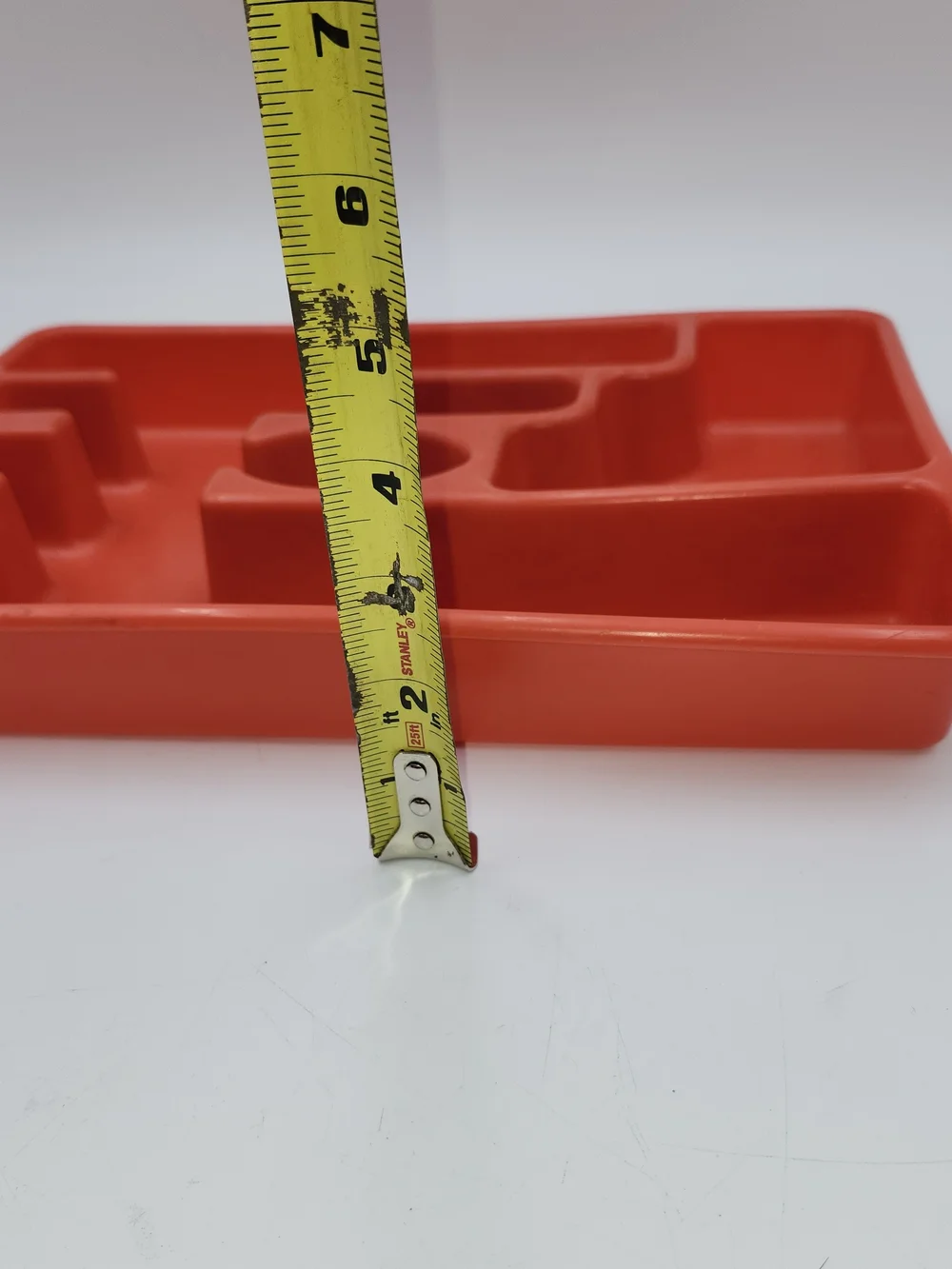 Vintage Rubbermaid #2921 Silverware Flatware Utensil Holder Tray 70s orange rust